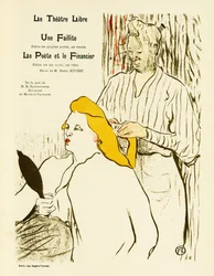 Une femme blonde se regarde dans un miroir pendant qu