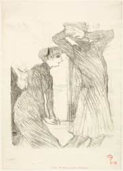 Lugné-Poé et Bady, dans "Au-Dessus des Forces Humaines"