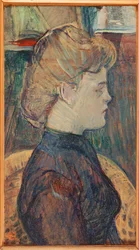 Helene Vary, modèle du peintre, dans l