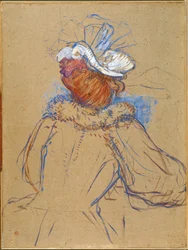 Femme rousse vue de dos