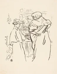 Deux femmes devant un miroir