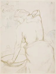 Femme à sa toilette, se lavant