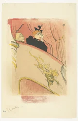 La Loge au Mascaron doré (Femme avec des jumelles de théâtre sur un balcon)