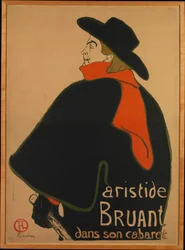Aristide Bruant, à son cabaret