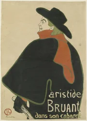Aristide Bruant, dans son cabaret, 1893