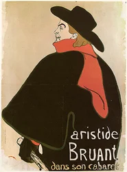 Aristide Bruant dans son cabaret, Affiche, 1893