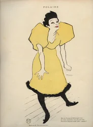 Dessin de Henri de Toulouse-Lautrec représentant « Polaire » (La chanteuse Polaire) dans Le Rire - Journal humoristique publié le samedi - n°16 du 23 février 1895