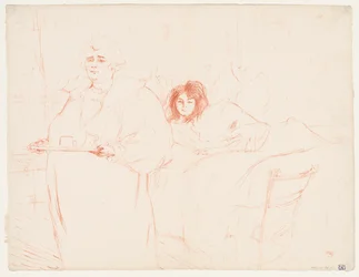 Elles : Femme portant un plateau, Mme Baron et Mlle Popo, 1896