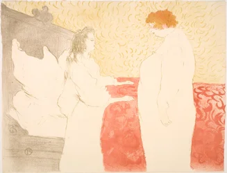 Femme au lit, profil, au petit lever