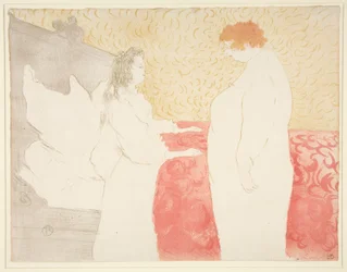 Femme au lit, profil, au petit lever, de la série Elles