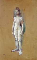 Femme nue debout de face