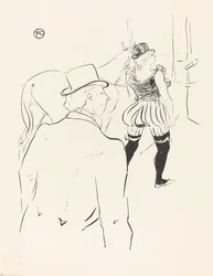 Dans les coulisses des Folies-Bergère : Mme Lona Barrison avec son manager et mari