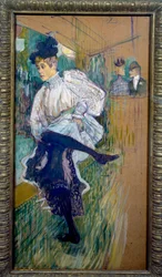 Jane Avril danse. Jane Avril (1868-1943) était danseuse au Moulin Rouge. 1891. H. 0,85 x 0,45 m. Paris, musée d