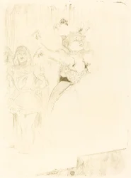 Lender dansant le boléro dans Chilpéric, 1895