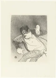 Portrait du comique Caudieux dansant au Petit Casino (Le café concert)