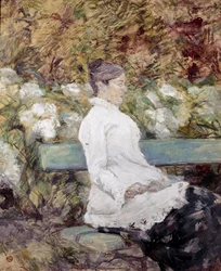 La mère du peintre dans un jardin