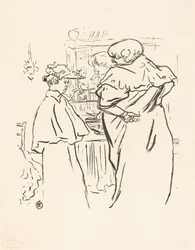 Deux femmes devant un miroir