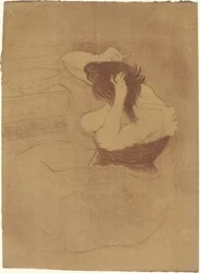 Femme qui se peigne
