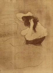 Femme qui se peigne - La Coiffure, Planche VII de Elles, 1896