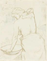 Femme se lavant—La Toilette, planche cinq de Elles