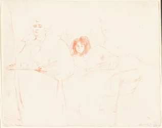Femme avec un Plateau—Petit Déjeuner (Madame Baron et Mademoiselle Popo), deuxième planche de Elles