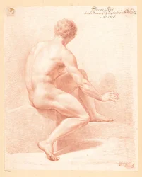 Homme nu assis, vu de dos (3e prix 1806)