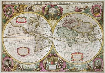 Nouvelle carte terrestre et maritime de la Terre entière, 1630