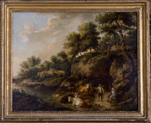 Paysage avec vacher