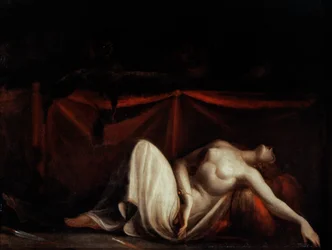 La femme assassinée et les furies (huile sur toile)