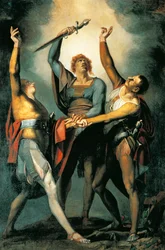 Les trois confédérés lors du serment du Grütli