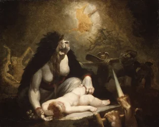 La sorcière de la nuit visitant les sorcières de Laponie