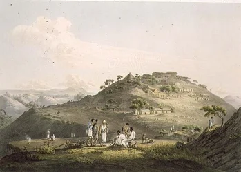 La ville de Dixan en Abyssinie, gravée par Daniel Havell 1809