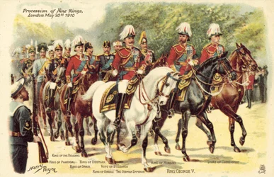 Procession de neuf rois, Londres, 20 mai 1910