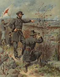 Le général Sherman à Kenesaw Mountain, Géorgie, guerre civile américaine, 4 octobre 1864