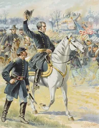 Le Major Général Hooker à la bataille de Chancellorsville, Virginie, 3 mai 1863