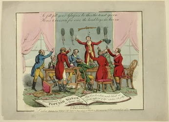 Plaque des illustrations aux chansons populaires