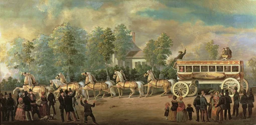 Carrosse 76 de la ligne Knickerbocker, Brooklyn, vers 1840-50