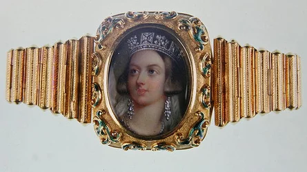 Miniature de la reine Victoria sertie dans un bracelet en or