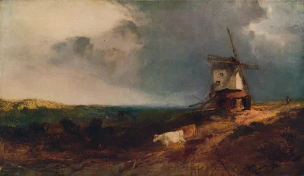 Paysage avec moulin à vent, 19ème siècle