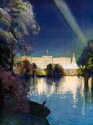Buckingham Palace lors des festivités pour le couronnement du roi George VI en 1937