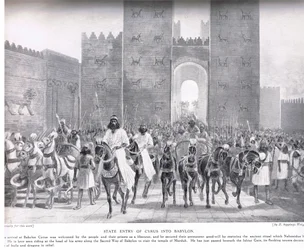 Entrée de Cyrus à Babylone, illustration de 