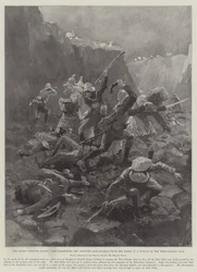 Le soulèvement de la frontière indienne, les hommes du Dorsetshire combattant au corps à corps avec l