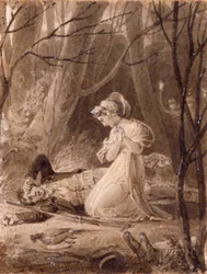 Scène des Contes du hall de George Crabbe, 19ème siècle