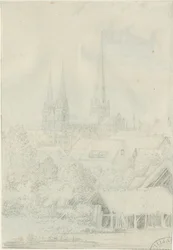 Cathédrale de Lichfield - Vue Sud-Ouest