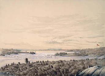 Sault de Ste. Marie entre les lacs Huron et Supérieur, 1842