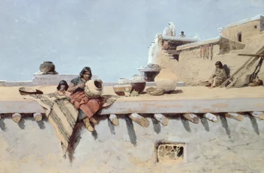 Peindre des pots, 1880
