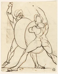 Combat de deux Grecs