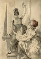 Mère et sa famille à la campagne