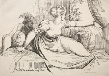 Femme sur un Sofa