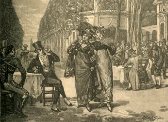 Beaux et belles de la période Régence, début du 19e siècle, vers 1890